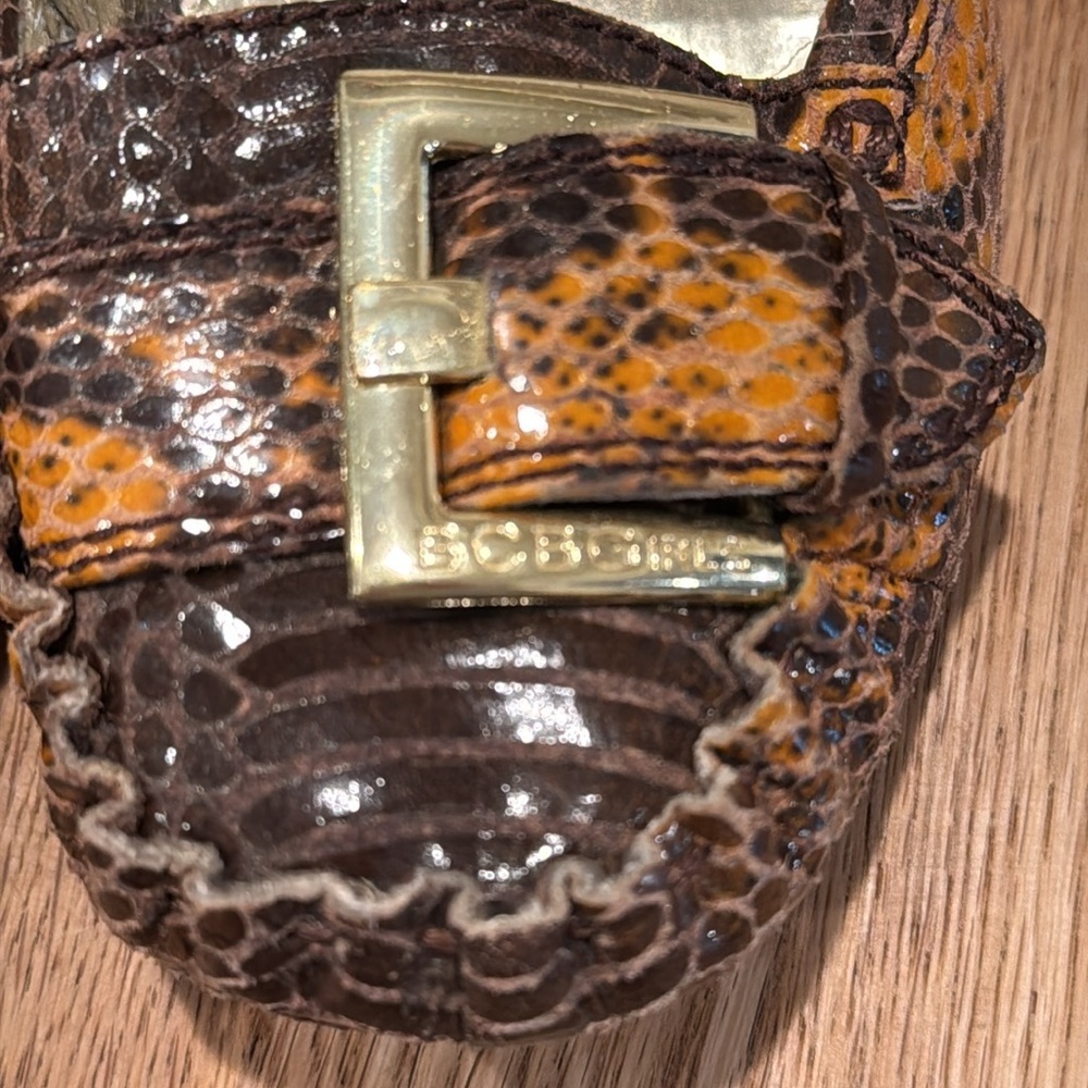 BCBGirls Snakeskin Buckle Flats - Picture 7 of 10